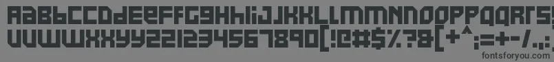 Шрифт Pixel Powerline – чёрные шрифты на сером фоне