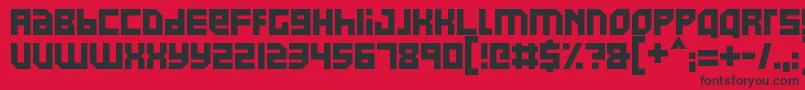 Pixel Powerline Font – Black Fonts on Red Background