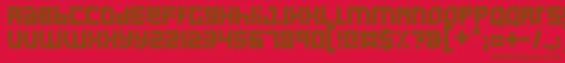 Police Pixel Powerline – polices brunes sur fond rouge