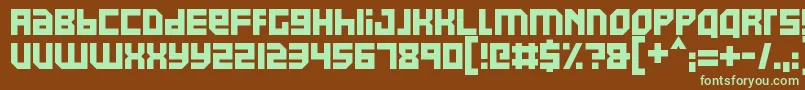 Pixel Powerline Font – Green Fonts on Brown Background