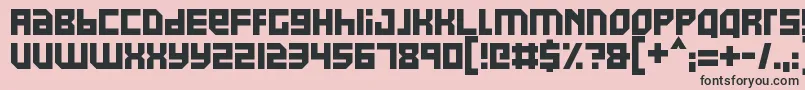 Pixel Powerline Font – Black Fonts on Pink Background