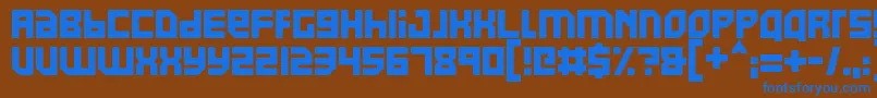 Pixel Powerline Font – Blue Fonts on Brown Background