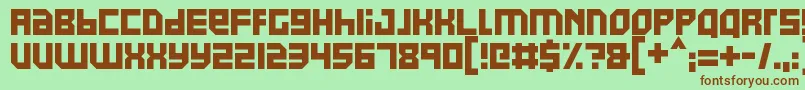 Pixel Powerline Font – Brown Fonts on Green Background