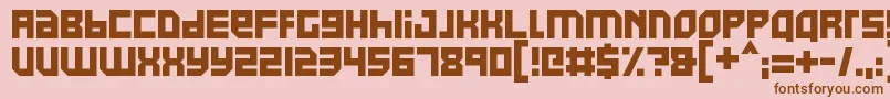 Pixel Powerline Font – Brown Fonts on Pink Background