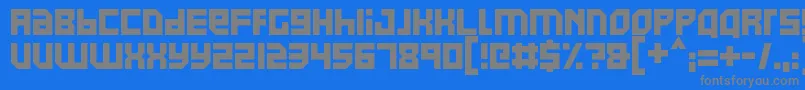 フォントPixel Powerline – 青い背景に灰色の文字