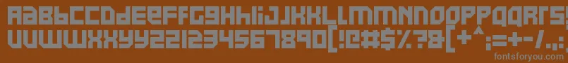 Шрифт Pixel Powerline – серые шрифты на коричневом фоне