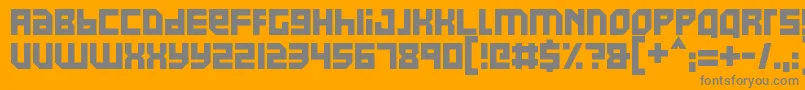 Pixel Powerline Font – Gray Fonts on Orange Background