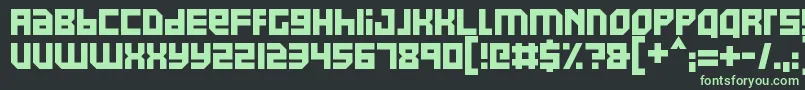 Pixel Powerline-Schriftart – Grüne Schriften auf schwarzem Hintergrund
