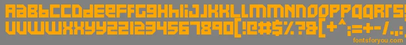 Pixel Powerline Font – Orange Fonts on Gray Background