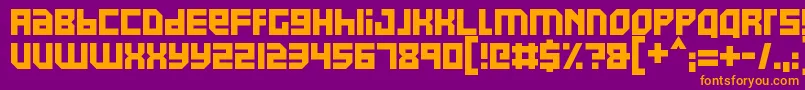 Pixel Powerline Font – Orange Fonts on Purple Background