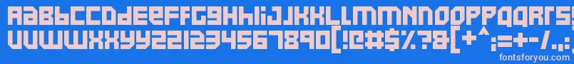 Pixel Powerline Font – Pink Fonts on Blue Background