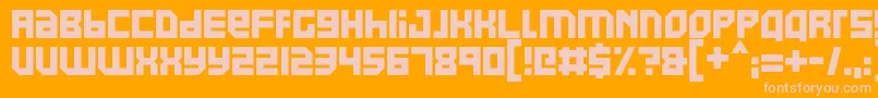 Pixel Powerline Font – Pink Fonts on Orange Background