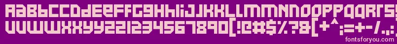 Pixel Powerline Font – Pink Fonts on Purple Background