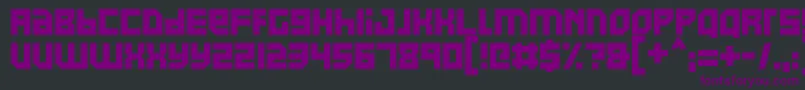 Pixel Powerline-Schriftart – Violette Schriften auf schwarzem Hintergrund