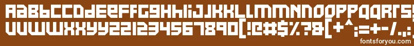 Pixel Powerline-fontti – valkoiset fontit ruskealla taustalla