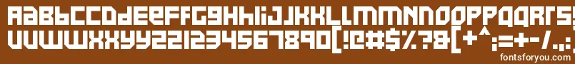 フォントPixel Powerline – 茶色の背景に白い文字