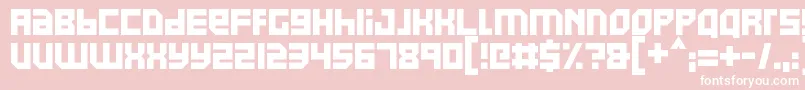 Pixel Powerline Font – White Fonts on Pink Background