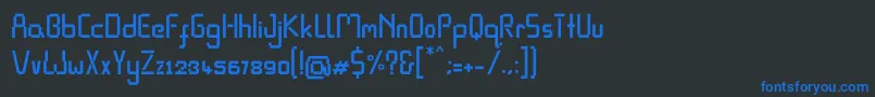 Czcionka Pixel Rand – niebieskie czcionki na czarnym tle