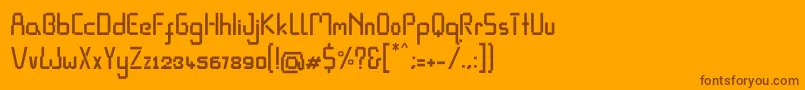 Pixel Rand Font – Brown Fonts on Orange Background