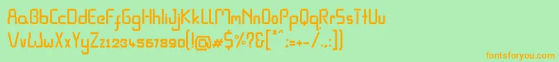 Pixel Rand Font – Orange Fonts on Green Background