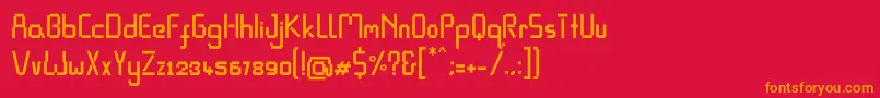 Pixel Rand Font – Orange Fonts on Red Background