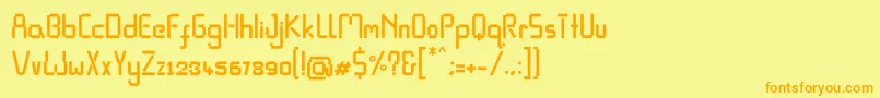 Pixel Rand Font – Orange Fonts on Yellow Background