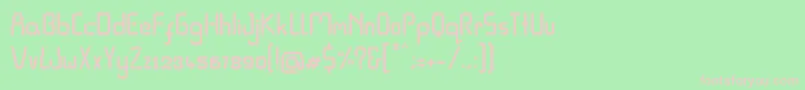 Pixel Rand Font – Pink Fonts on Green Background