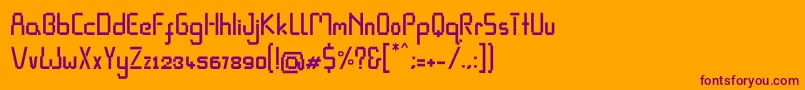 Шрифт Pixel Rand – фиолетовые шрифты на оранжевом фоне