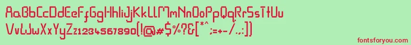 Pixel Rand Font – Red Fonts on Green Background