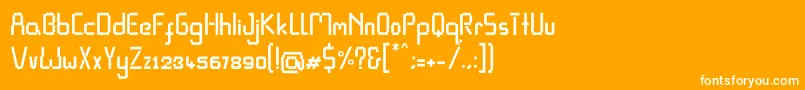 Шрифт Pixel Rand – белые шрифты на оранжевом фоне