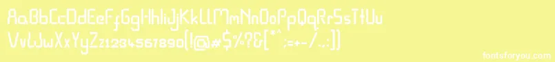 Pixel Rand Font – White Fonts on Yellow Background