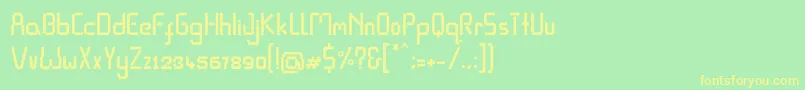 Pixel Rand Font – Yellow Fonts on Green Background