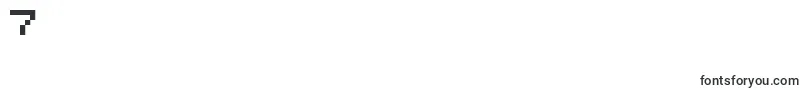 pixel-Schriftart – Schriften für die Ziffer 7