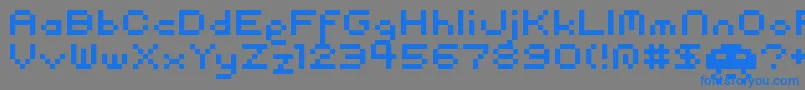 フォントpixel – 灰色の背景に青い文字