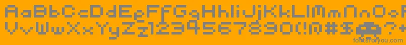 フォントpixel – オレンジの背景に灰色の文字