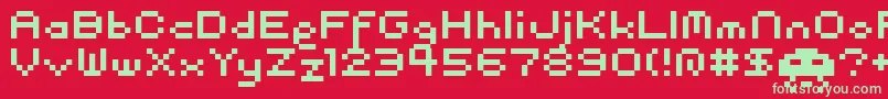 Шрифт pixel – зелёные шрифты на красном фоне