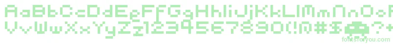 pixel Font – Green Fonts on White Background