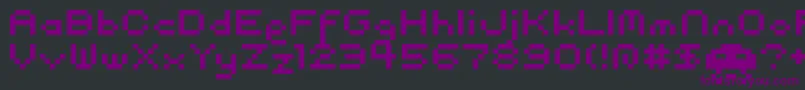 Czcionka pixel – fioletowe czcionki na czarnym tle
