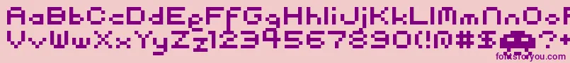 フォントpixel – ピンクの背景に紫のフォント