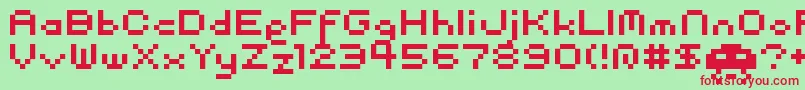 fuente pixel – Fuentes Rojas Sobre Fondo Verde