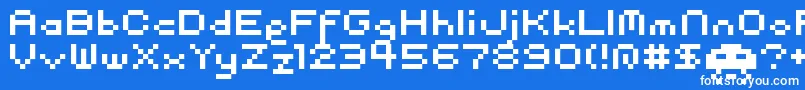 pixel Font – White Fonts on Blue Background