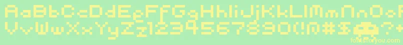 pixel Font – Yellow Fonts on Green Background