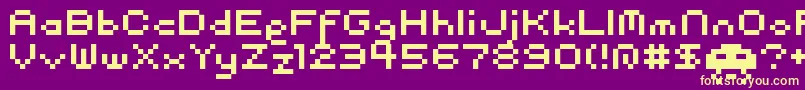 pixel Font – Yellow Fonts on Purple Background