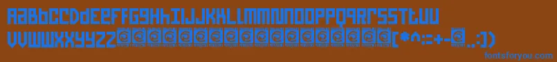 PixelBit Free Font – Blue Fonts on Brown Background