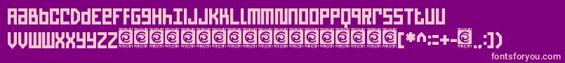 PixelBit Free Font – Pink Fonts on Purple Background