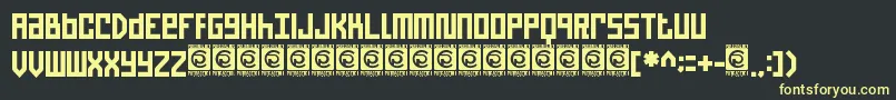 PixelBit Free Font – Yellow Fonts on Black Background