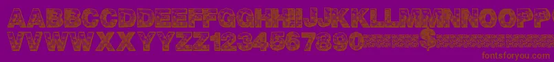 PixelHour Font – Brown Fonts on Purple Background