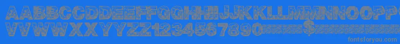 PixelHour Font – Gray Fonts on Blue Background