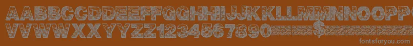 PixelHour Font – Gray Fonts on Brown Background