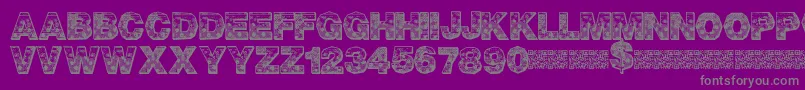 PixelHour Font – Gray Fonts on Purple Background